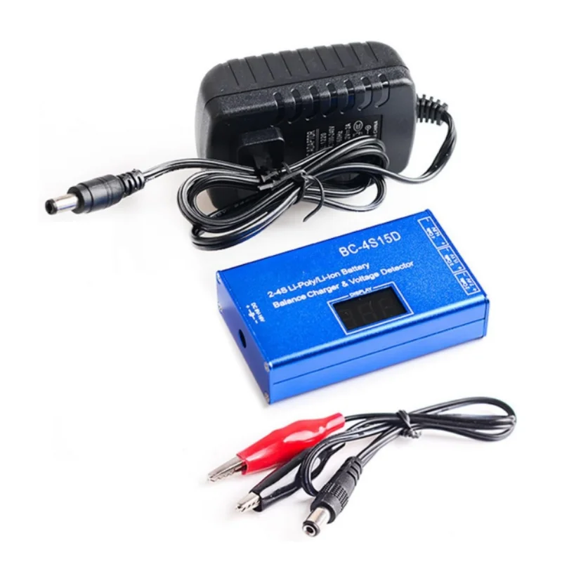 Balance Charger Voltage Detector BC-4S15D 7.4V 11.1V 14.8V Battery Lipo Li-Ion LCD Digital Display Cable Power Adapter RC Hobby