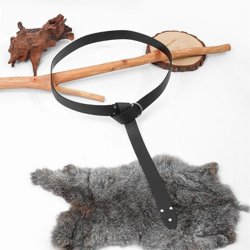 DXAE Antique Theme Event PU Belt Bag Set with Rivets Studded North Design For Adult Historical Reenactment And Daily Use