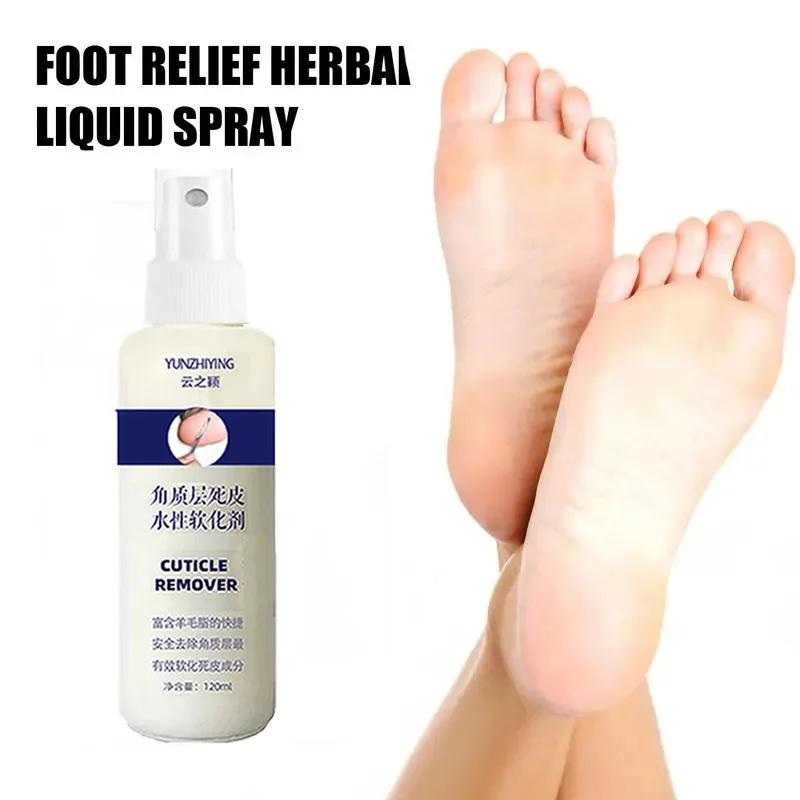 120ml Foot Exfoliator Spray Softener 6 Seconds Remove Dead Skin & Calluses Foot Mask Anti-Cracked Heel Enhancer Nail PedicureKit