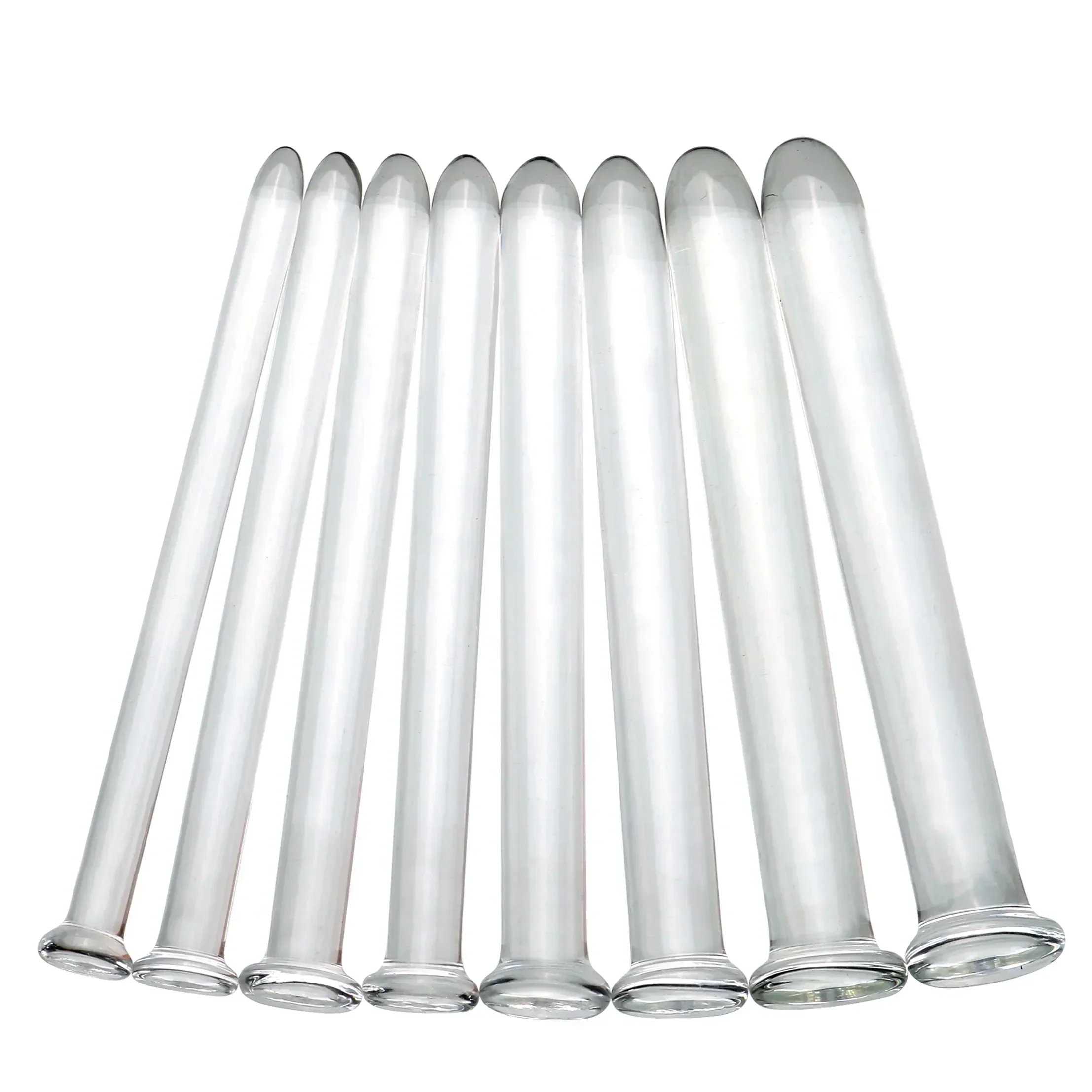 Masaje de dilatación uretral, varilla de ojo de caballo de cristal, estimulador uretral, expansor, tapón para pene, juguete sexual para masturbador para hombres, 8 tamaños