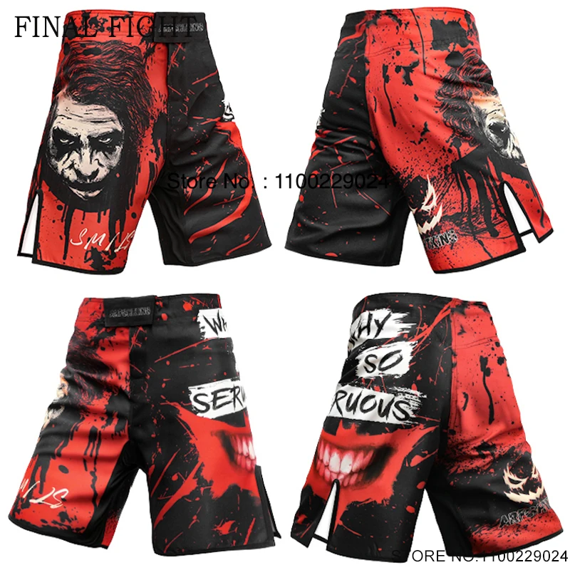 Pantaloncini MMA Pantaloni da combattimento Kick Boxing sublimati con tasche Uomo Donna Gioventù Palestra Bjj Arti marziali Grappling Pantaloncini da esercizio Regalo