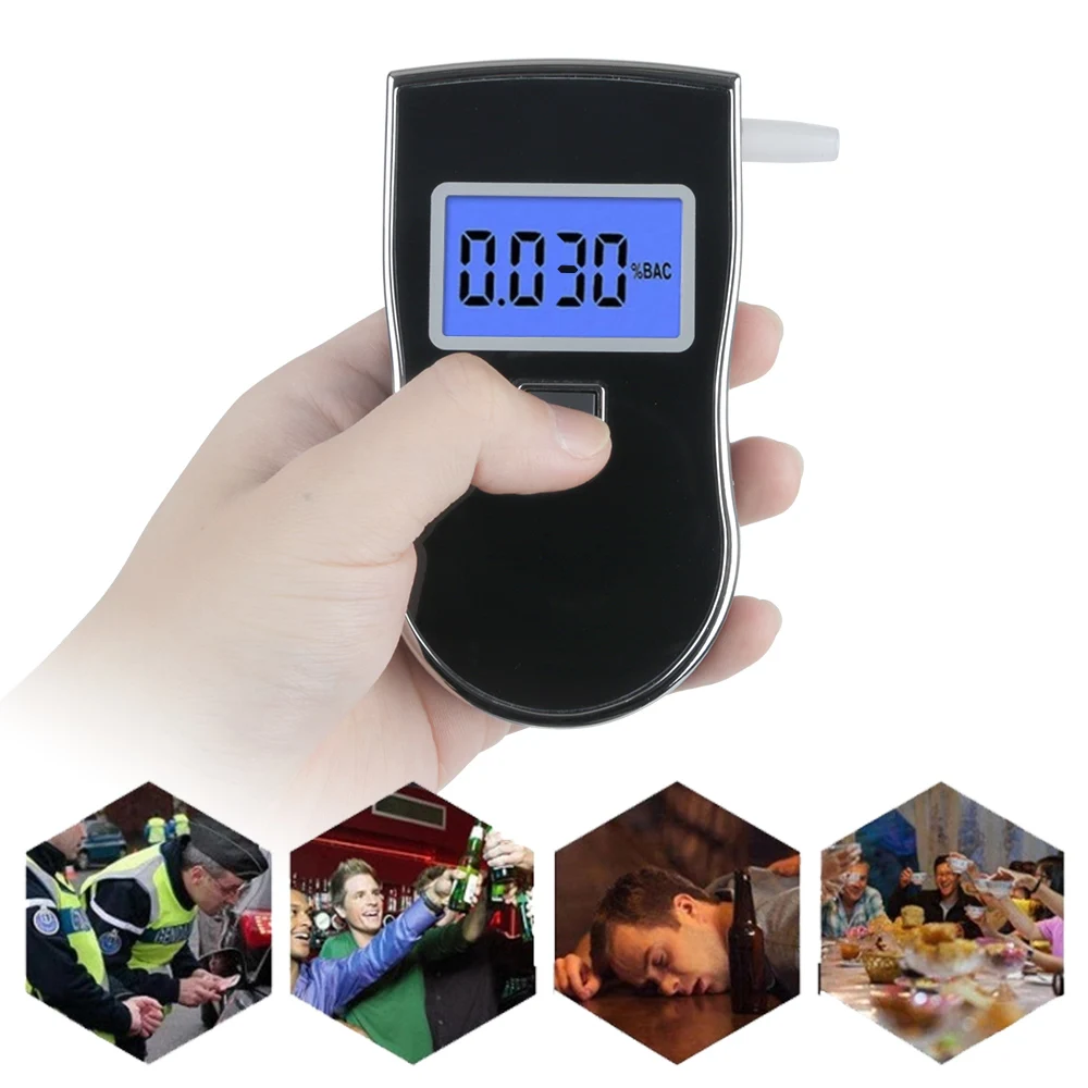 LCD-scherm Draagbare Dronken Rijden Analyzer Digitale Adem Alcohol Tester Alcohol Meter Wijn Alcohol Test Auto Blaastest
