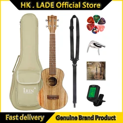 IRIN 21 Inch Zebra Wood Ukulele 4 Strings Hawaiian Guitar Soprano Ukulele With Bag Tuner Strings Capo Guitar Parts & Accessories