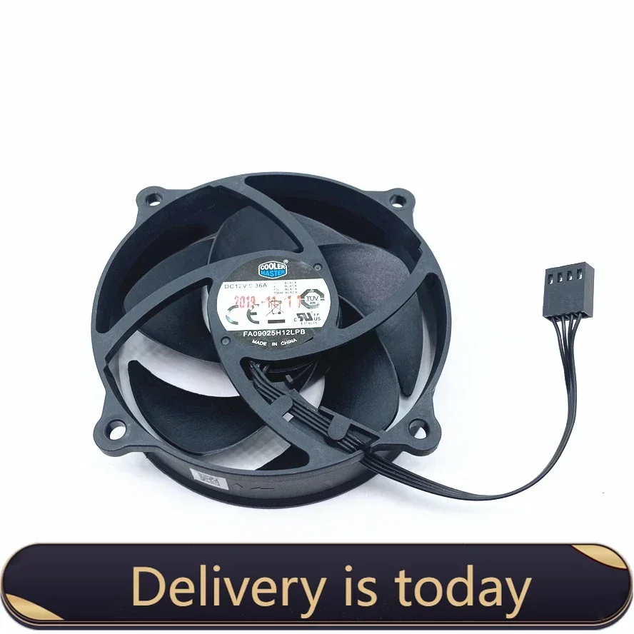 pa Original Cooler Master 9025 90MM 90x90x25mm Circular Fan 72mm Hole Pitch For 775 CPU Cooling fan 12V  0.36A  with PWM 4pin