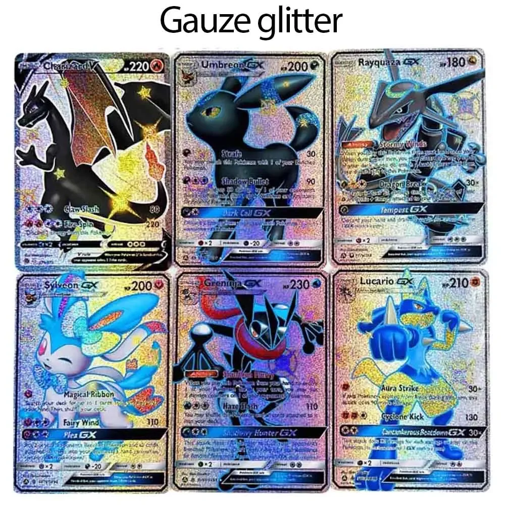 Pokémon โฮมเมด53ชิ้น Charizard greninja ptcg แฟลชการ์ดแบบหักเหของสะสมอะนิเมะของขวัญการ์ด