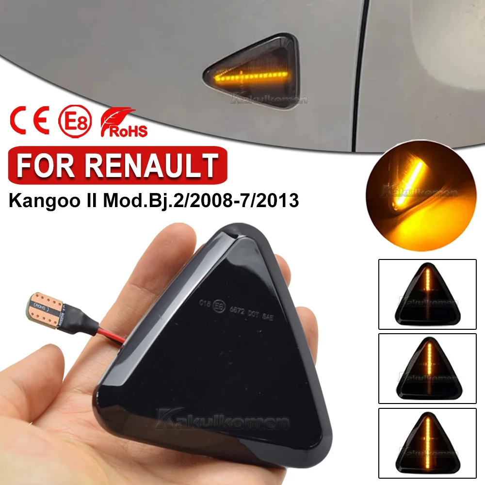 Sequential Flashing LED Turn Signal Side Marker Light Sequential Blinker Lamp For RENAULT KANGOO II Mod.Bj.2/2008-7/2013