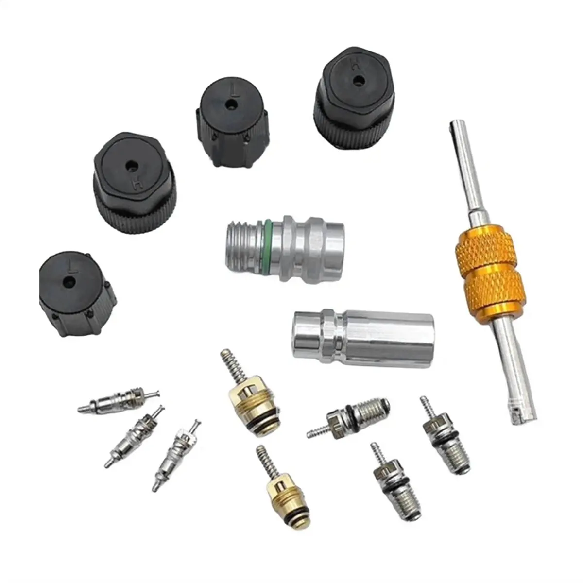 L96A R134A Car A/C Core Valves Auto Air-Conditioning Assortment Kit High-Pressure Side A/C Service Valves for R12 R22 R134