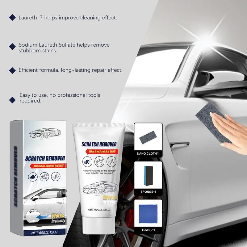 Scratch Repair Kit Vehicle Scratches Repair Remover Car Scratch Remover Vehicles Scratches Repair Agent With Cloth Auto Paint