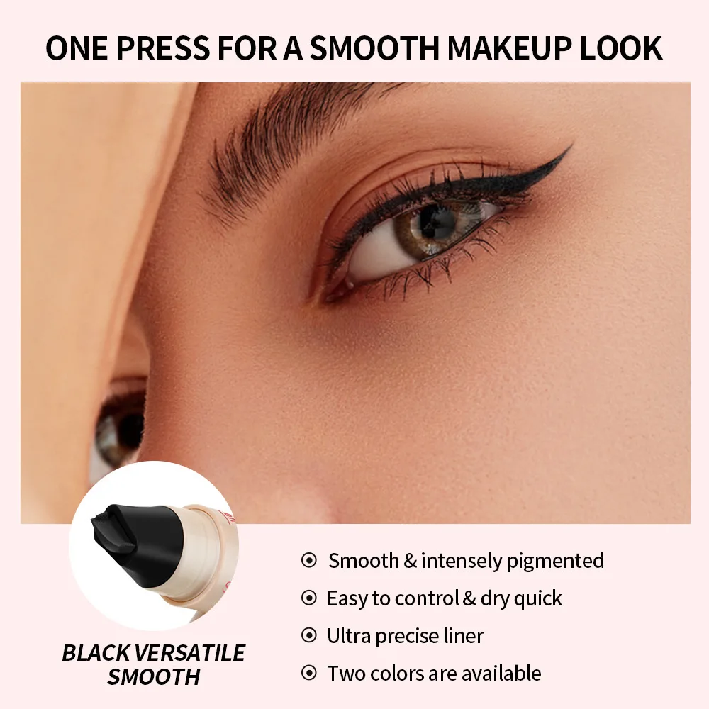 SHEDOES Double Head Stamp Eyeliner Waterproof Smudgeproof Black Brown Long Lasting Wing Liner Quick Eye Makeup Cosmetic Women view 5