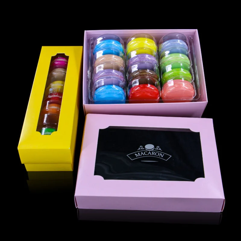 10 00piece.Custom.plastic clamshell 6 share blister Macaron packaging box Macaron