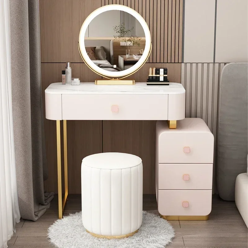 Women Makeup Dressing Table Bedroom Luxury Storage Organizers Dressing Table Cabinet Nordic Mesa De Maquillaje Trendy Furniture