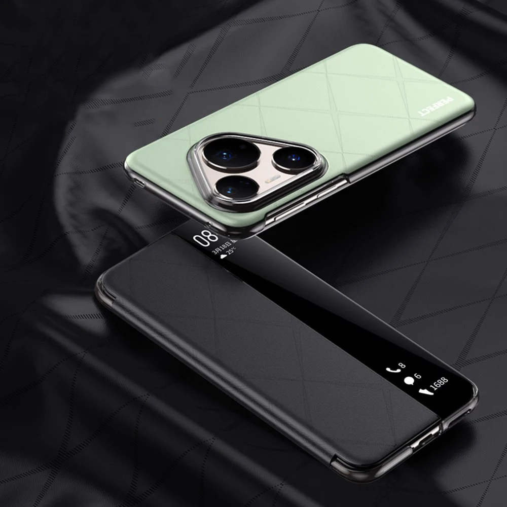 Oryginalne skórzane etui do Huawei Pura 90 Pro, etui Pura 90S Pro Max, inteligentne etui z klapką do Pura90, etui z okienkiem do ochrony telefonu. — zdjęcie produktu 6