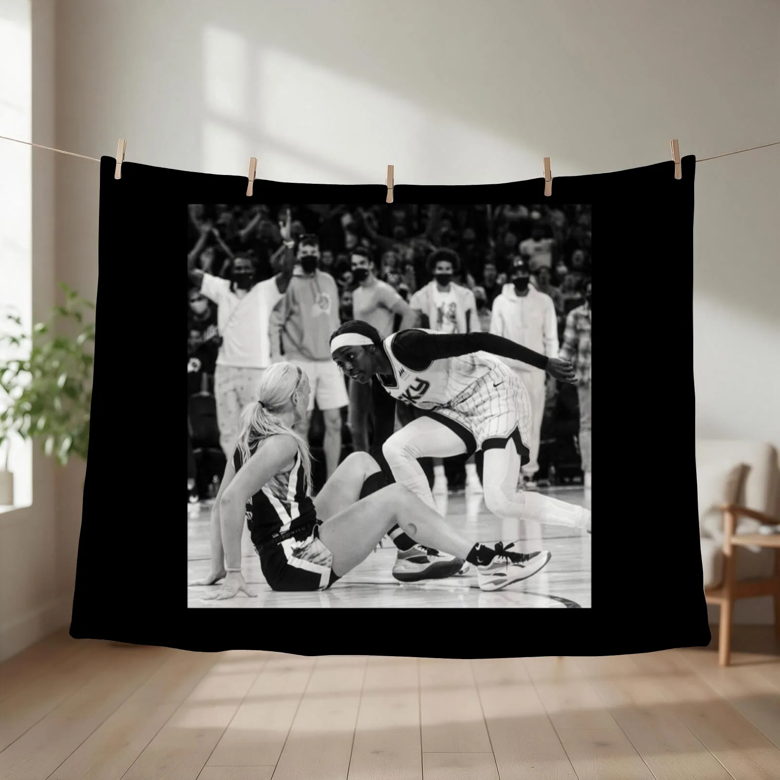 Kahleah Copper - Finals MVP -Black / White Throw Blanket