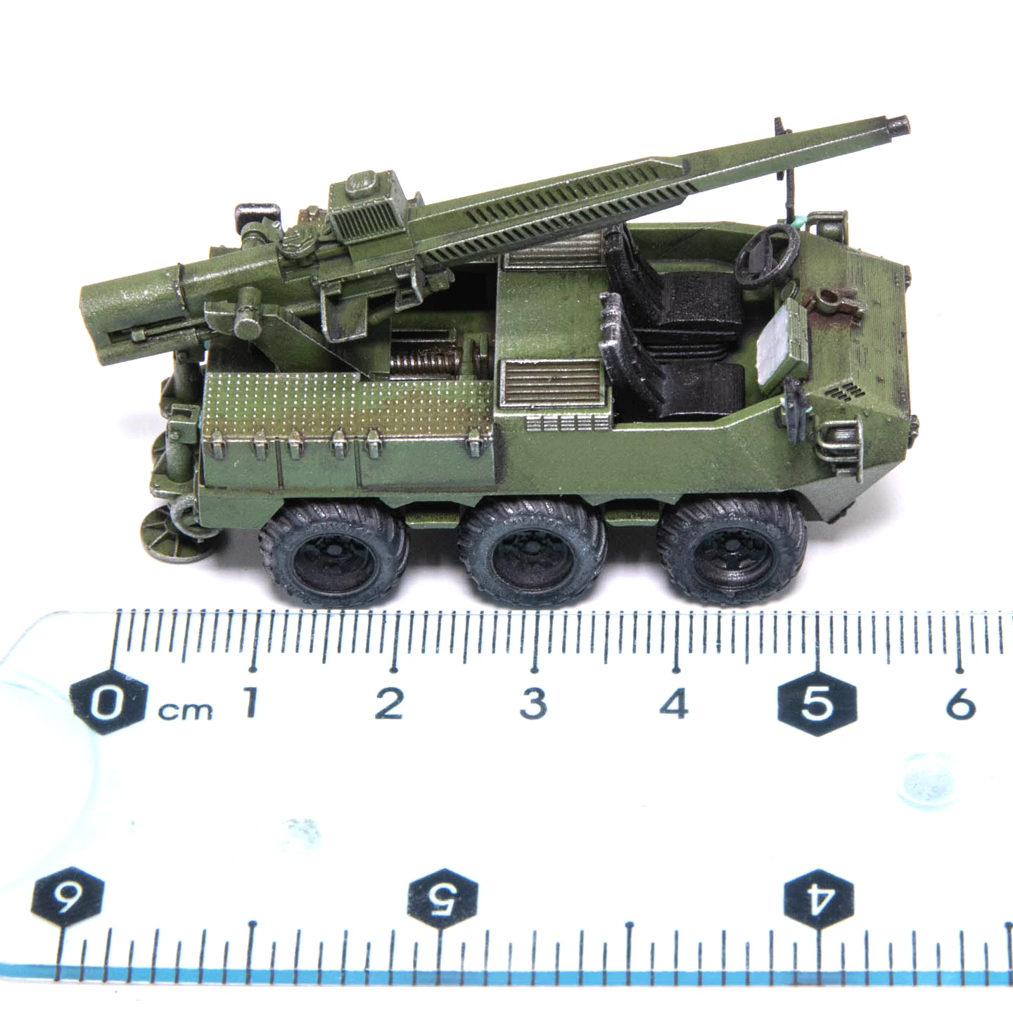 1/72 AM China Bobcat all terrain vehicle CS-SM8 81mm vehicle mounted gun+rescue static finished product model view 2