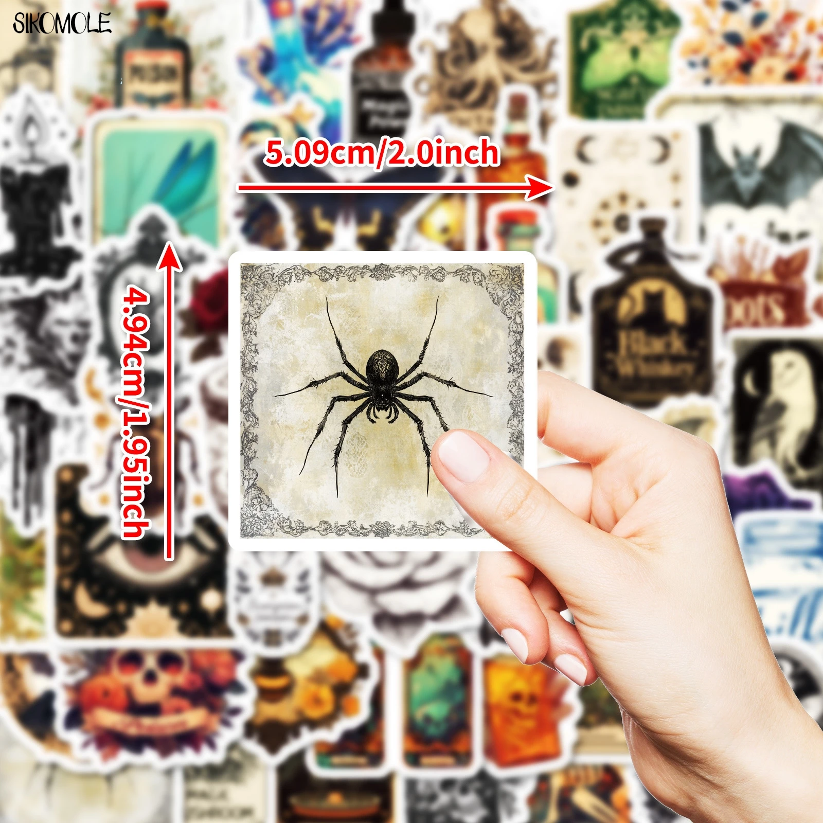 10/30/50PCS Vintage Potionโคมไฟน้ํามันRoseสติกเกอร์PoisonความงามDIYของเล่นเด็กกระเป๋าเดินทางตู้เย็นDecal Graffitiสติกเกอร์แพ็ค