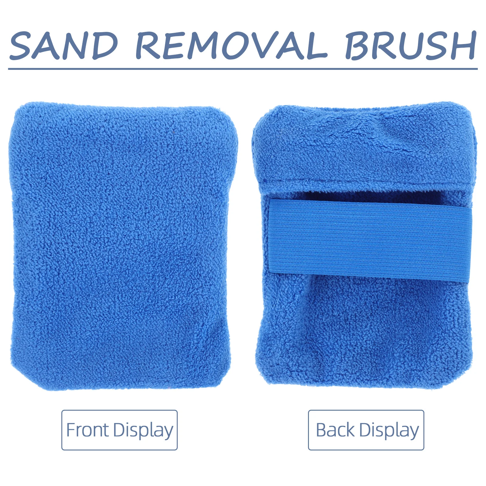 Soft Sand Removal Pouch for Beach Trips Efficient Sand Cleaner Mitt for Skin and Belongings Compact Design Fits Any Beach Bag