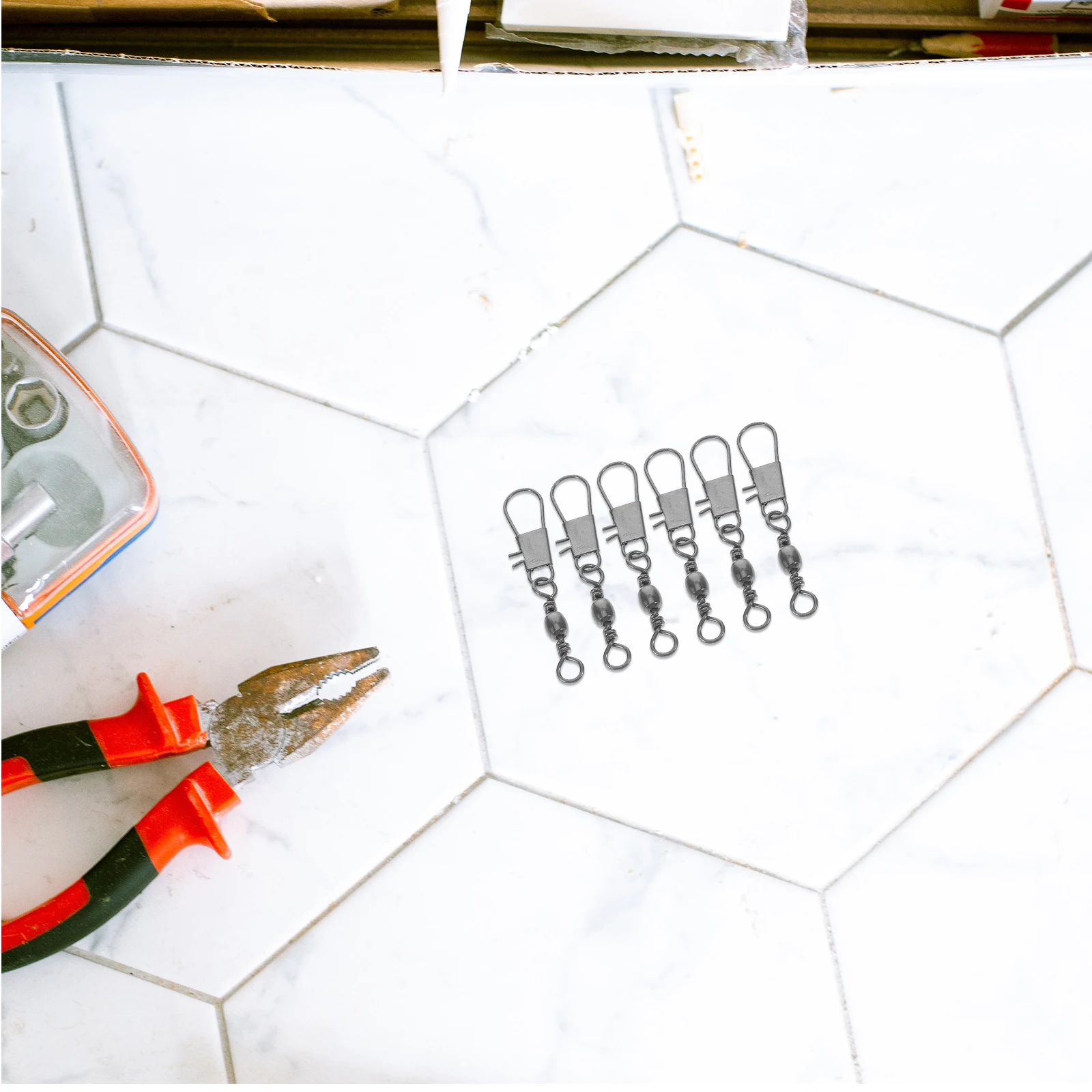 6-delige vliegerconnectorhaken Flying Line Spool vervangend onderdeel accessoires klikverbinding ijzeren metalen accessoire lager asdop