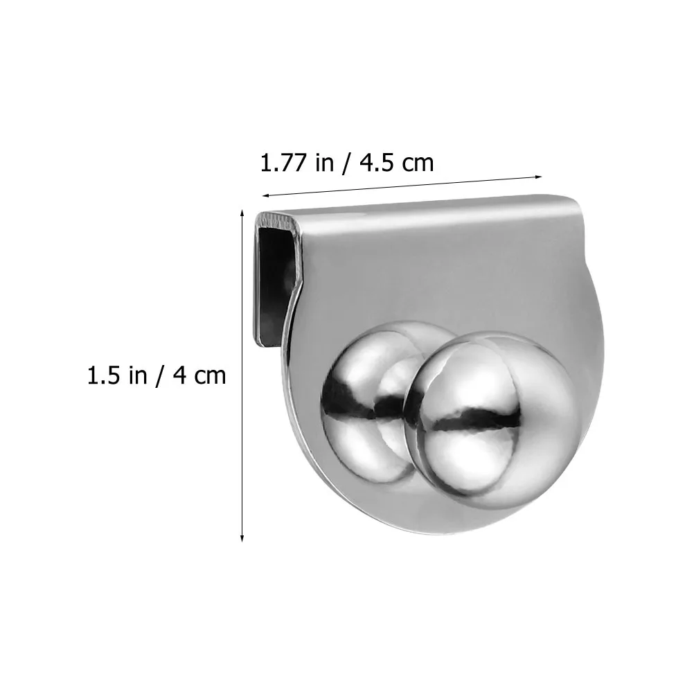 

2Pcs Glass Door Clip Pull Handles Thickened Metal No Drilling Knob for Cabinet Drawer Wardrobe Furniture Home Office Use