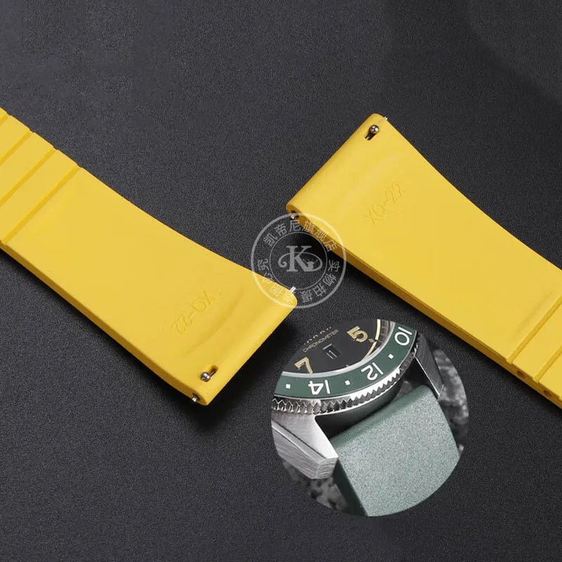 19 20 21 22mm quick release fluororubber watchband for Longines Comcas diving series L3.781 782 742 642 men  FKM Strap bracelet