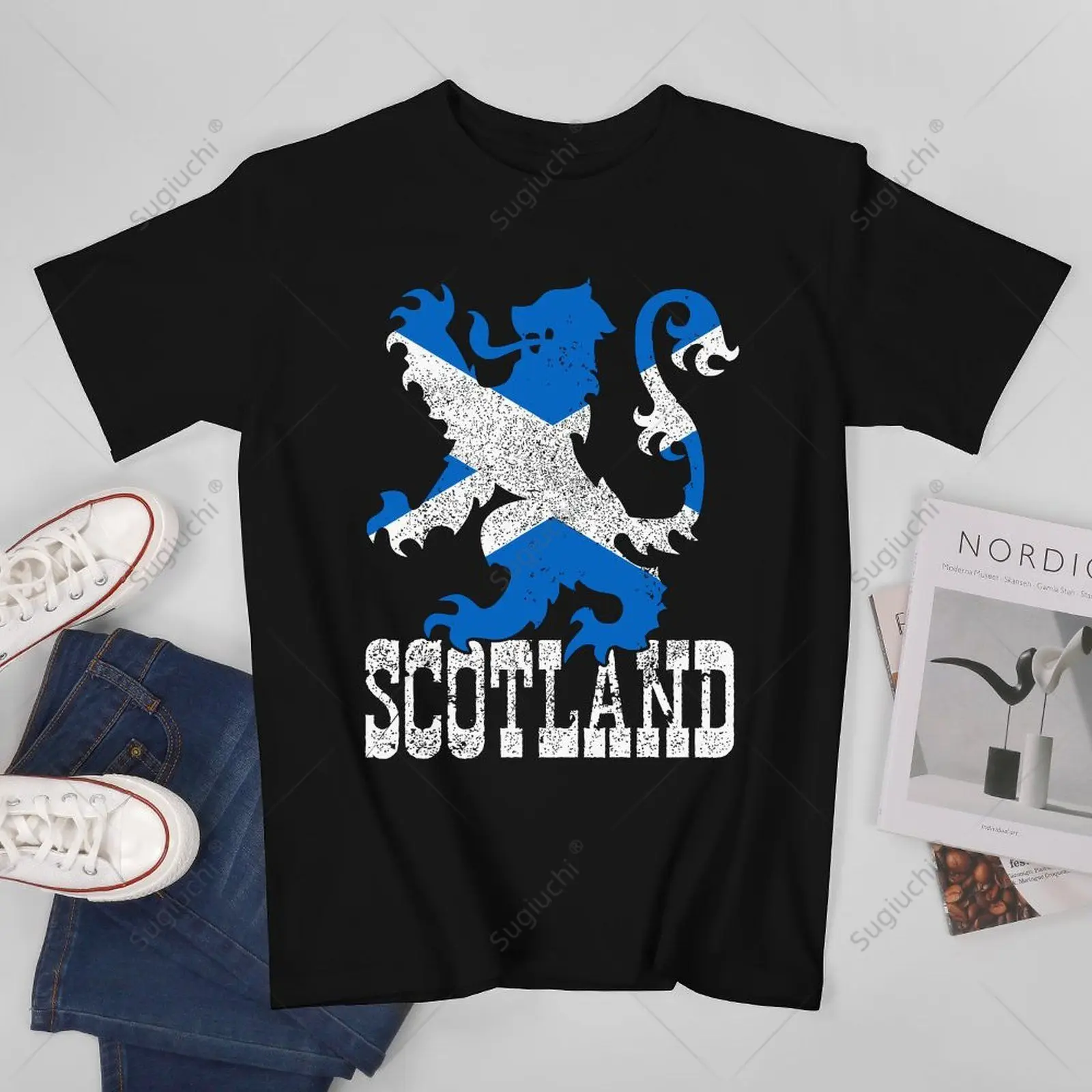 

Unisex Men Scotland Lion Rampant Scottish Tshirt Tees T Shirts Women Boys 100% Cotton T-Shirt