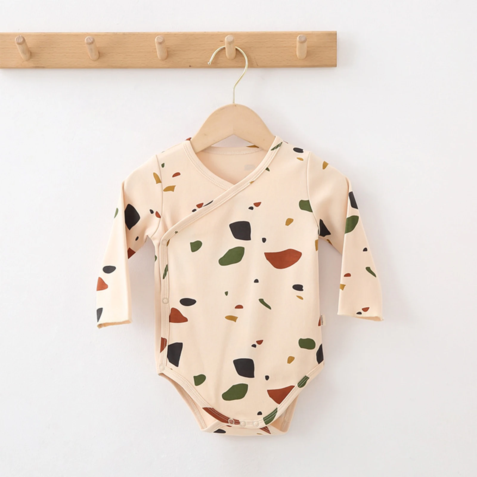 Soft Cotton Newborn Bodysuits Baby Rompers Full Sleeve Infant Boy Girl Print Jumpsuit Basic Baby Clothing Pajamas Outfits