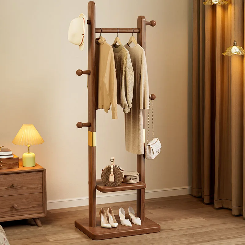 Wooden Space Saving Coat Racks Nordic Standing Minimalist Indoor Garment Coat Racks Modern Hanging Perchero Salon Furniture