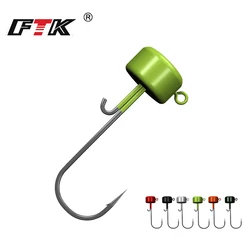 FTK Fishing Hooks 5pcs 1.6g 2g 3g 4.8g 5.8g Ned Rig Jig Mushroom Jig Heads Hook Soft Worm Baits Hooks for Bass Trout Pike