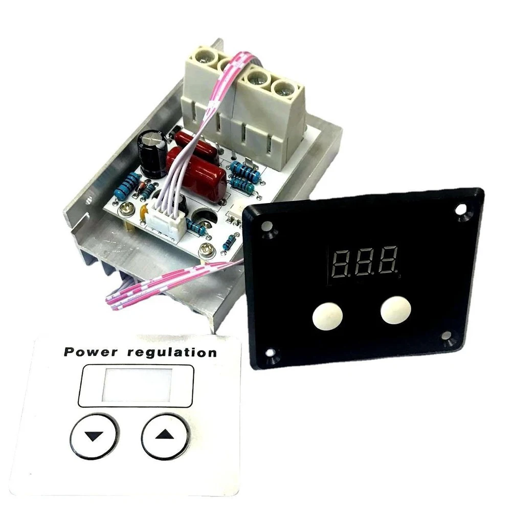 1pc 10000W Digital Voltage Regulator With ABS Panel For Electric Stove Light Dimmer Electric Furnaces Temperature Controllers