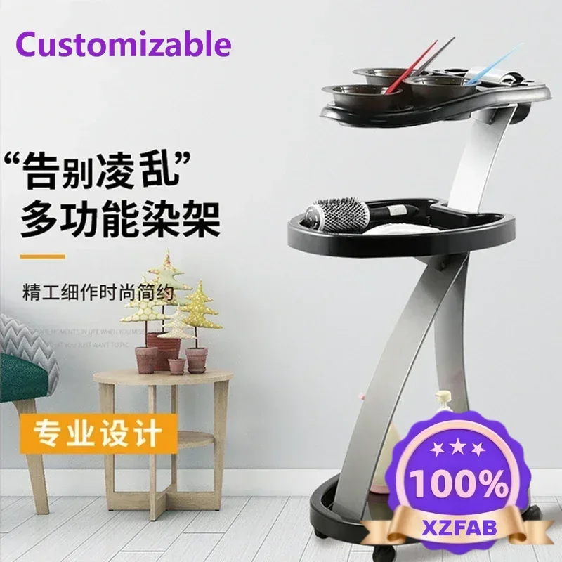 Factory Direct 2026 Tool cart, hair salon, multi-function dye bowl rack, portable, movable hair dye rack, storage trolley Hot sa