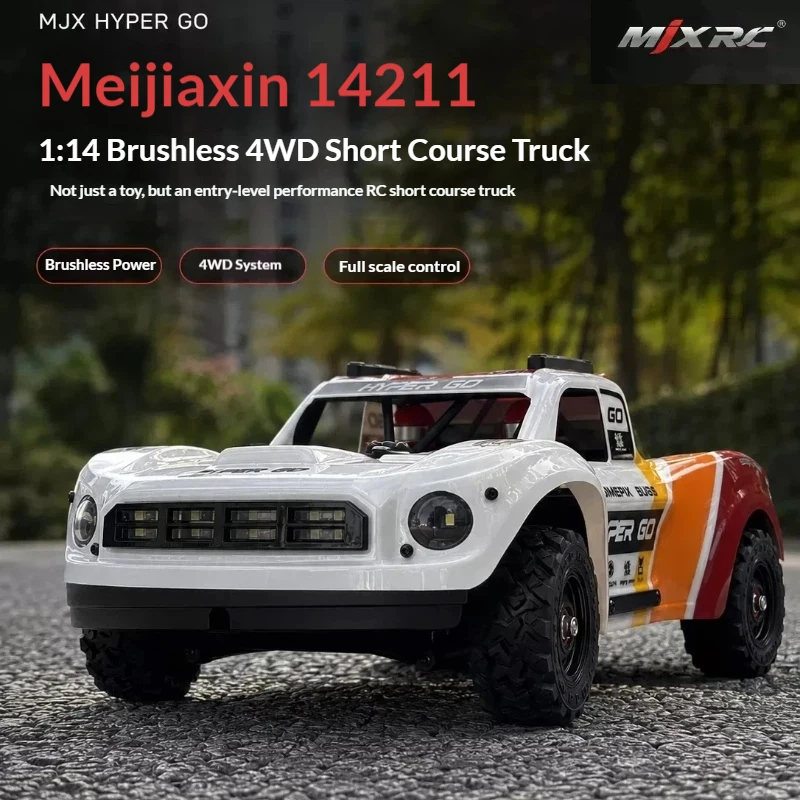 New MJX 1:14 RC Remote Control Car 4WD Brushless High Speed Short Course Truck Off-Road Racing Drift Car Toys for Boys Gift