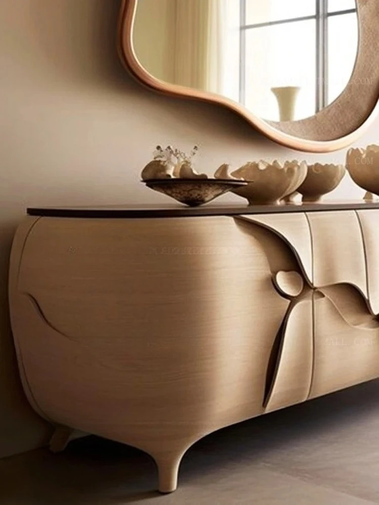 Mobile da ingresso francese color crema, mobile TV artistico di design