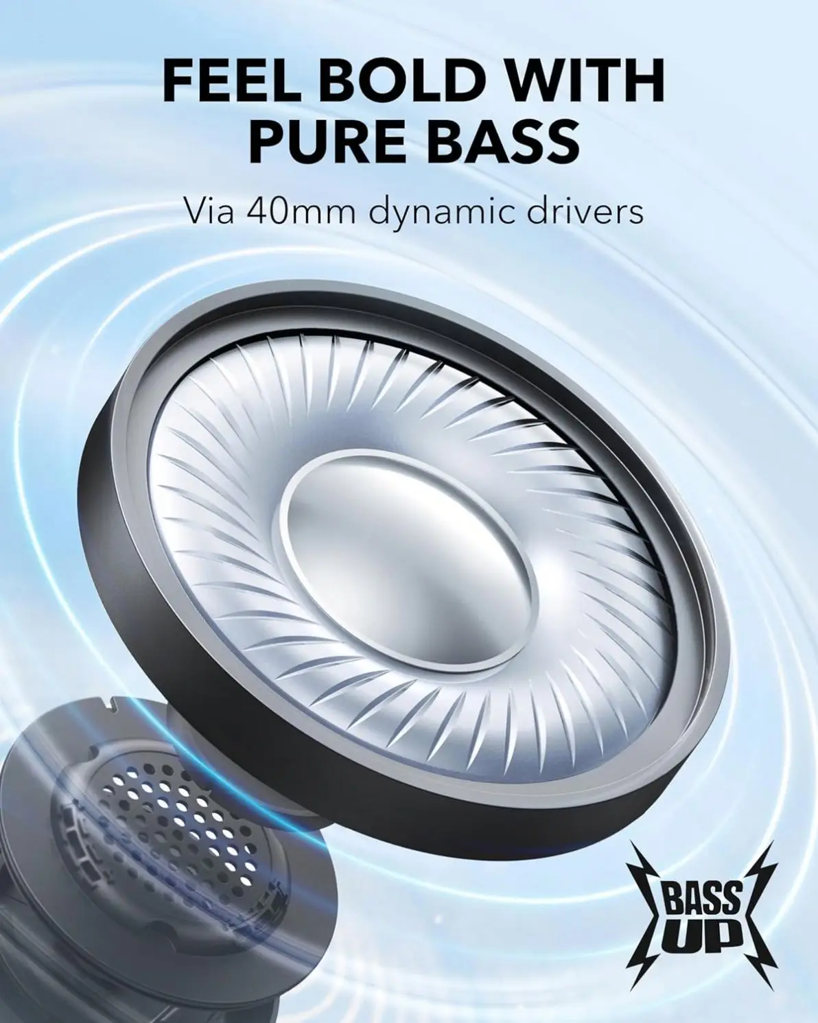 Anker Soundcore H30i Wireless On-Ear Headphones Foldable Design Pure Bass 70H Playtime  5.3 Lightweight and Comfortable
