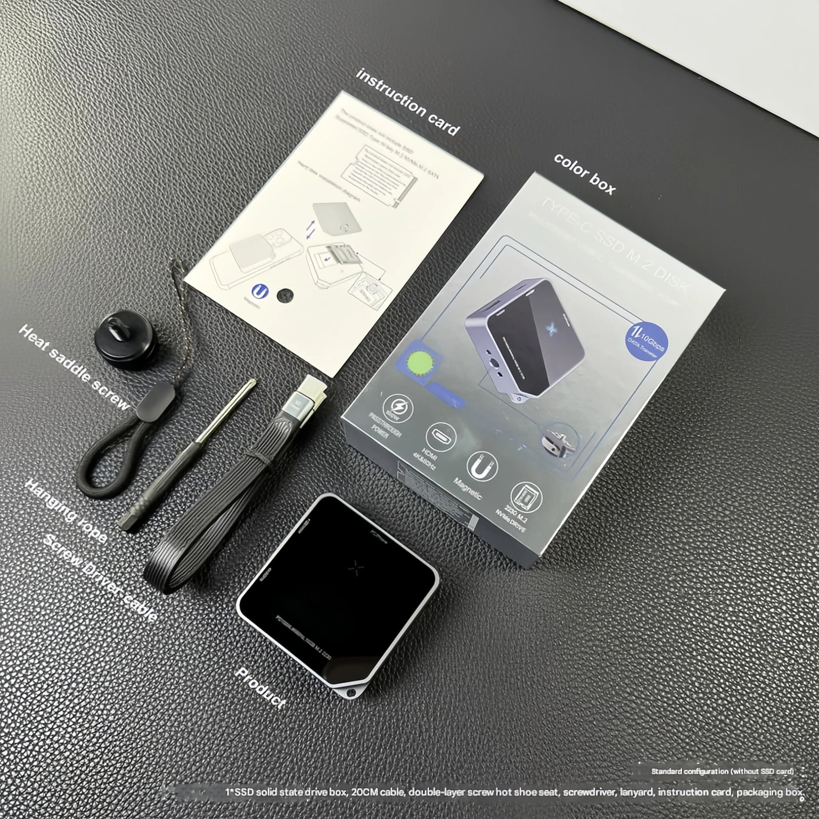 Magnetic hard disk box SSD solid state 2230 with fan PD fast charging typec3.2 thunderbolt mobile phone mobile hard disk box