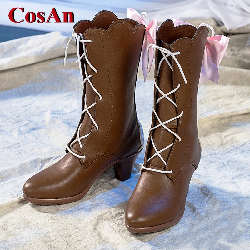 Cosan Game Genshin Impact Kamisato Ayaka Schoenen Cosplay Universele Hoge Hakken Rollenspel Gebruikte Accessoires