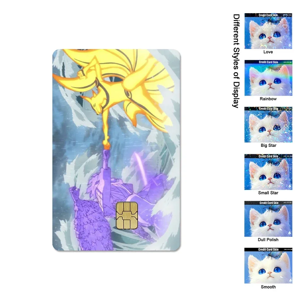 Anime Naruto Debit Credit Card Stickers Uchiha Sasuke Haruno Sakura Anime Ultra Thin Sticker Skin Cover Decoration Girl Gift