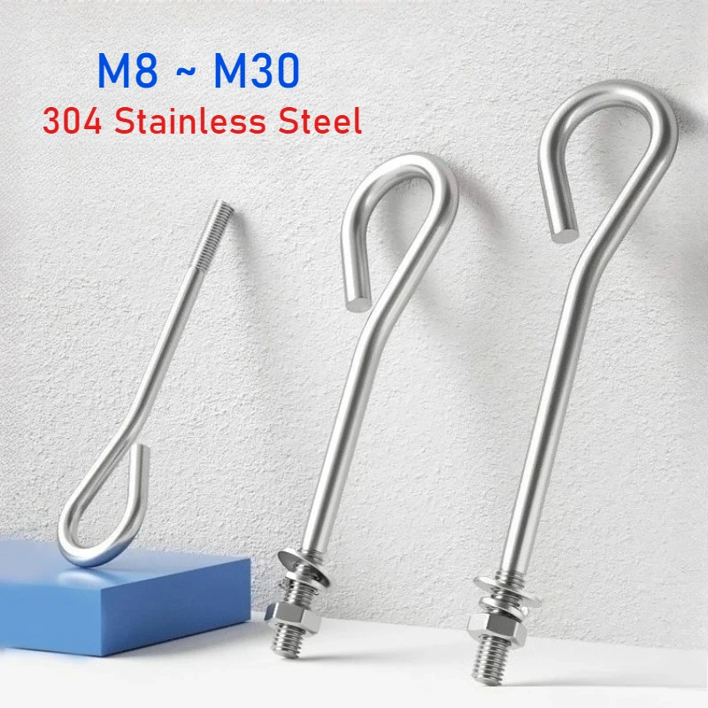 M8 M10 M12 M14 M16 M20 M24 M30 304 Stainless Steel Anchor L-bolts Embedded Construction Tower Crane Screw