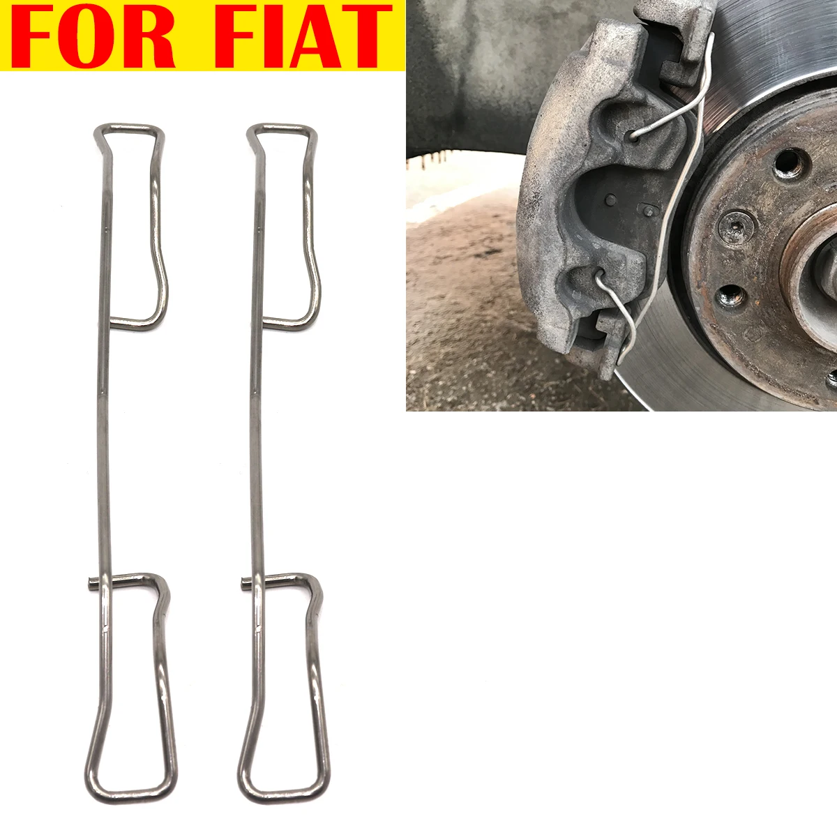 

Front Left Right Brake Pad Fittings Caliper Spring Retainer Anti-Rattle Clip Fix FOR DACIA DUSTER HM HS FIAT BRAVA BRAVO CROMA