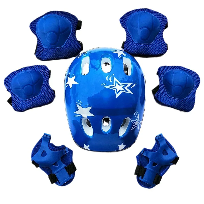 Équipement de protection pour casque de patinage en ligne, coudières de protection, genouillères pour scooter d'équilibre, vélo, équipement de sport de plein air, 7 pièces