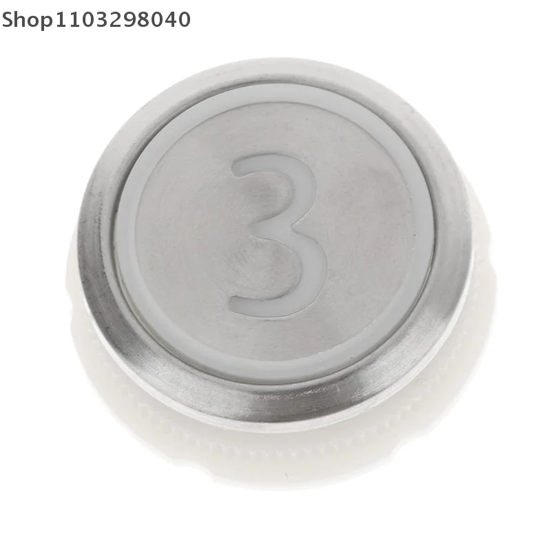1 PCS Elevator Button Set for Round Stainless Steel Elevators, Including Digital Buttons 1–6, Up Button, and On/Off Button