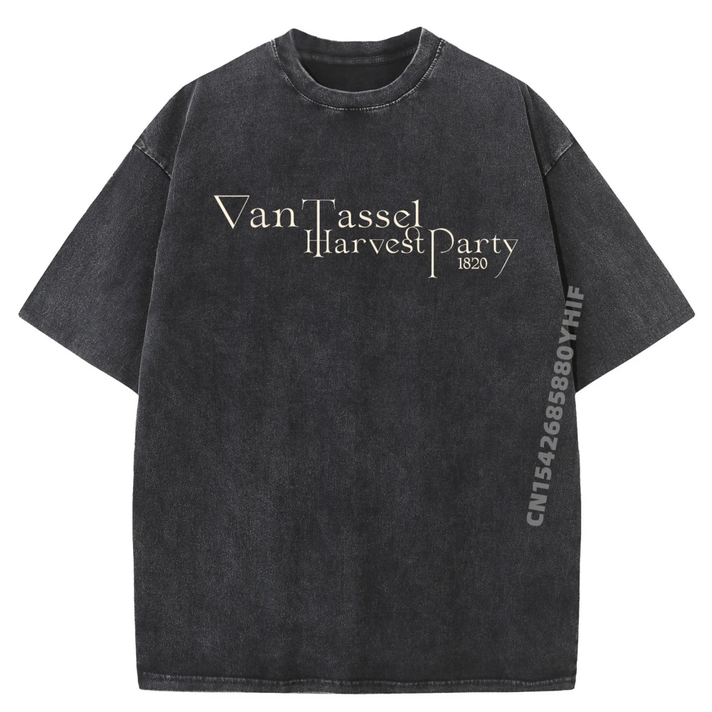 

Van Tassel Harvest Party The Tops Футболки Специальная уличная одежда Идея подарка Высококачественная женская футболка Ретро стираные футболки