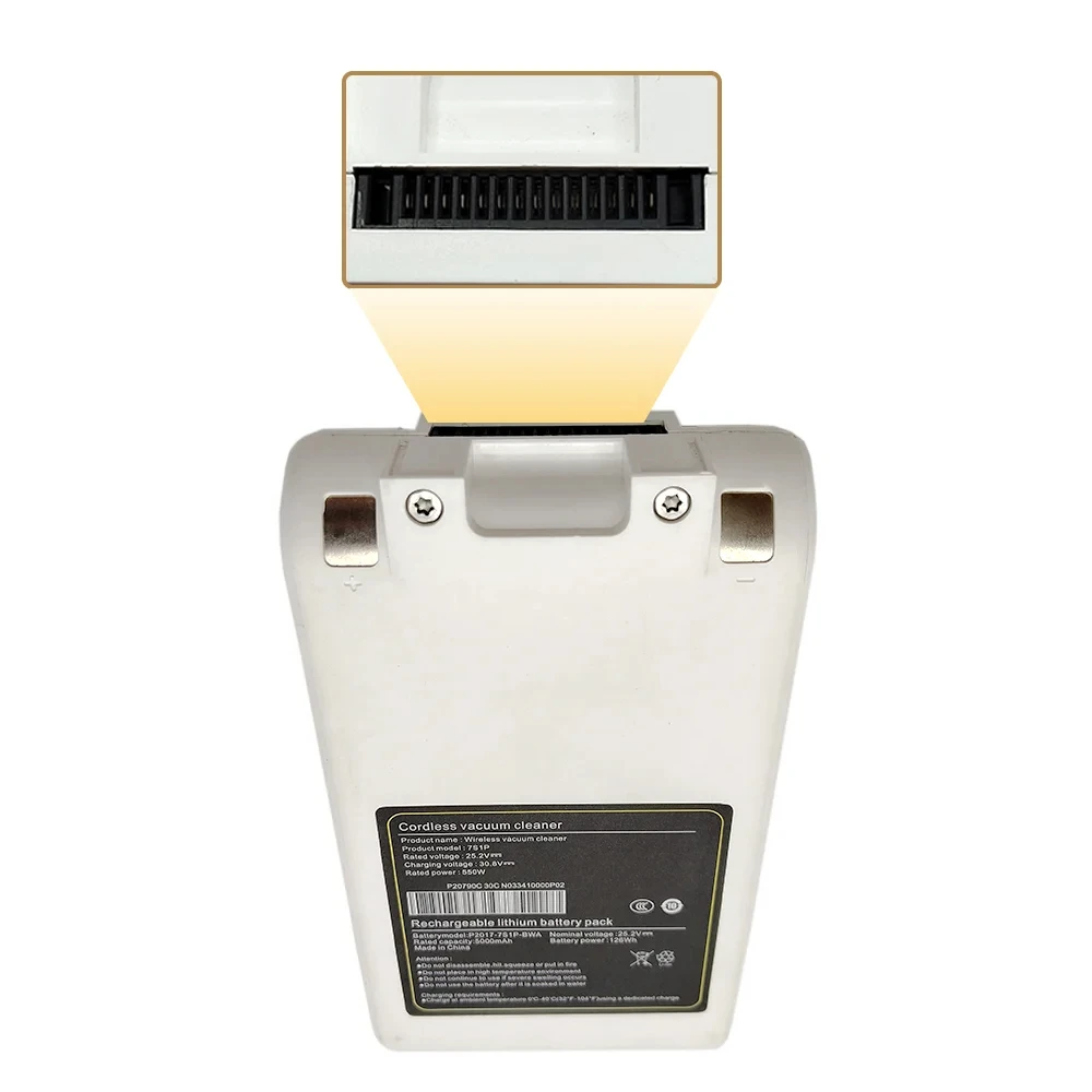 

2025 For Xiaomi G9 G10 Vacuum Cleaner Parts Lithium Ion Battery Pack 25.2V 5000mAh P2046-7S1P-BC