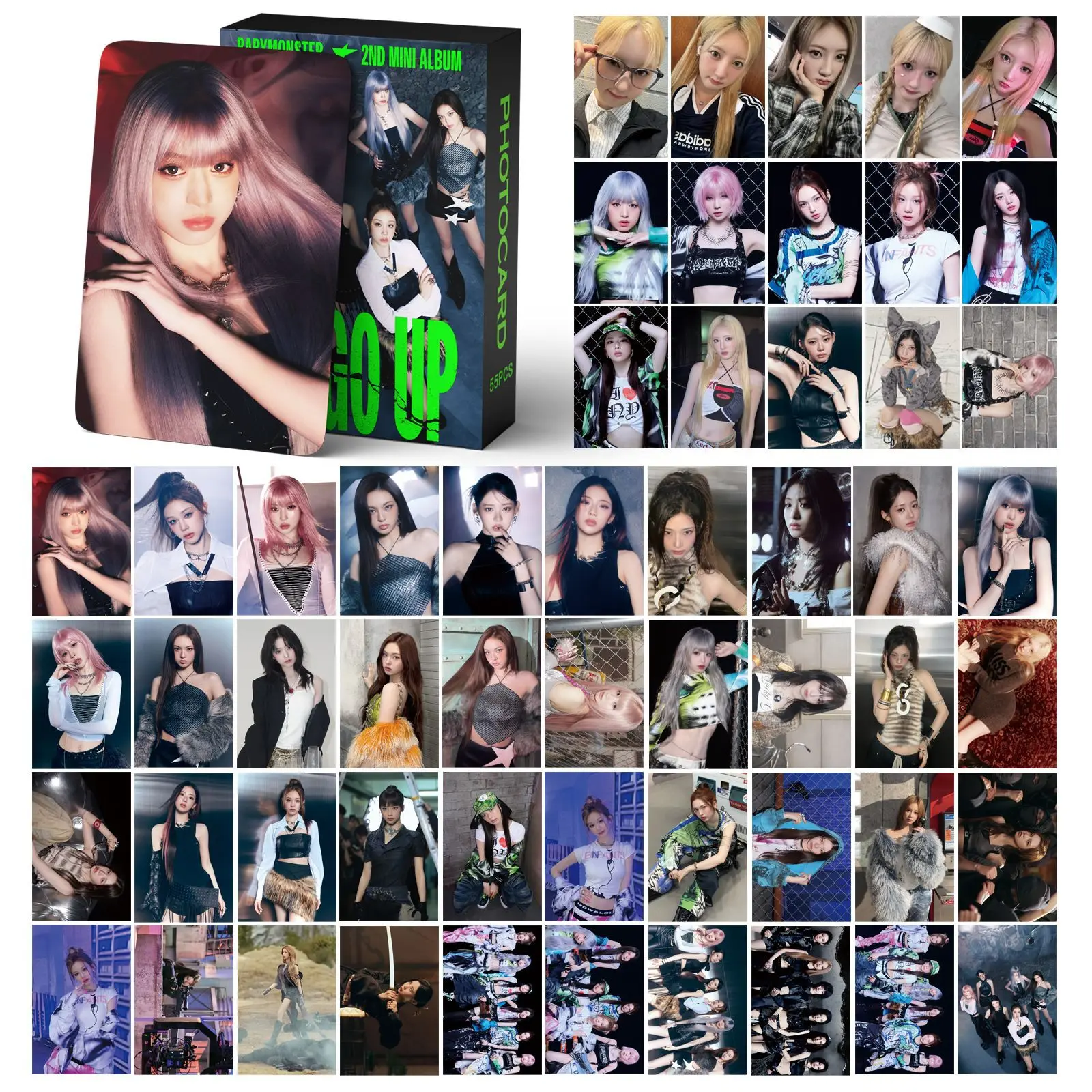 

55 K-pop Girl Group Mini Cards KPOP Treasure Mini Album WE GO UP Collection Lomo Cards Fan Gift