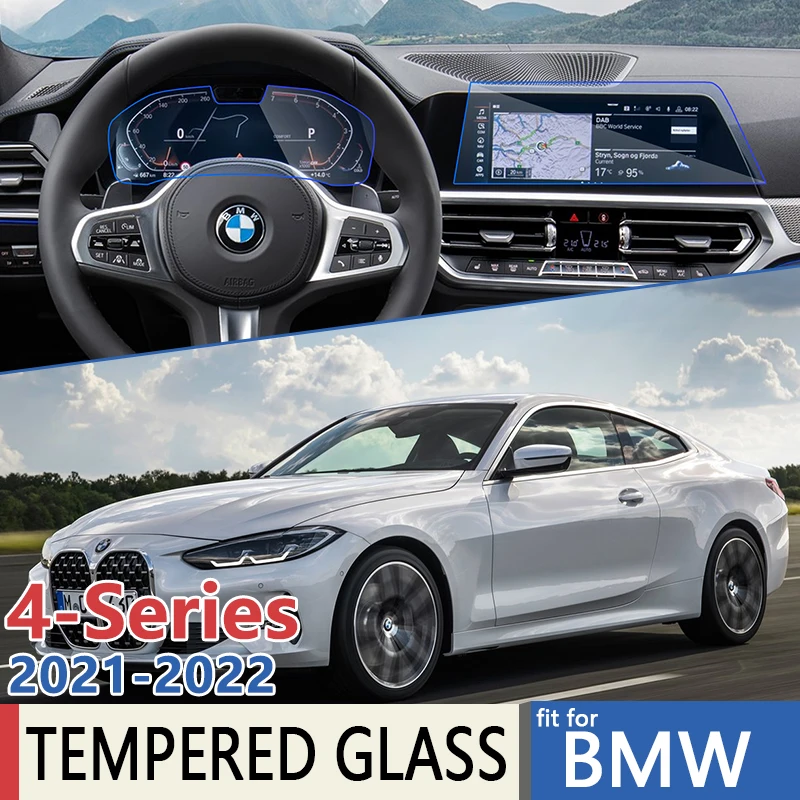 for BMW 4-Series G22 G23 G26 MK2 2021 2022 Car Navigation Instrument Film Touch Full Screen Protector Tempered Glass Accessories