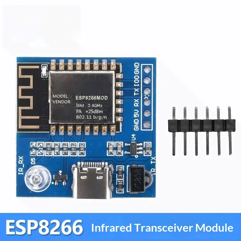 ESP-12F WIFI Serial Pass-through Unit ESP8266 IR Transceiver Board Compatible NEC Infrared Control Command
