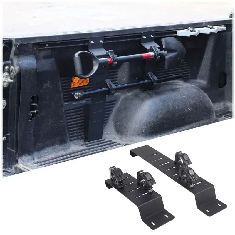 

For 2014-2021 Toyota Tundra black carbon steel car tailgate cargo box sidebar multi-function tool fixed bracket auto accessories