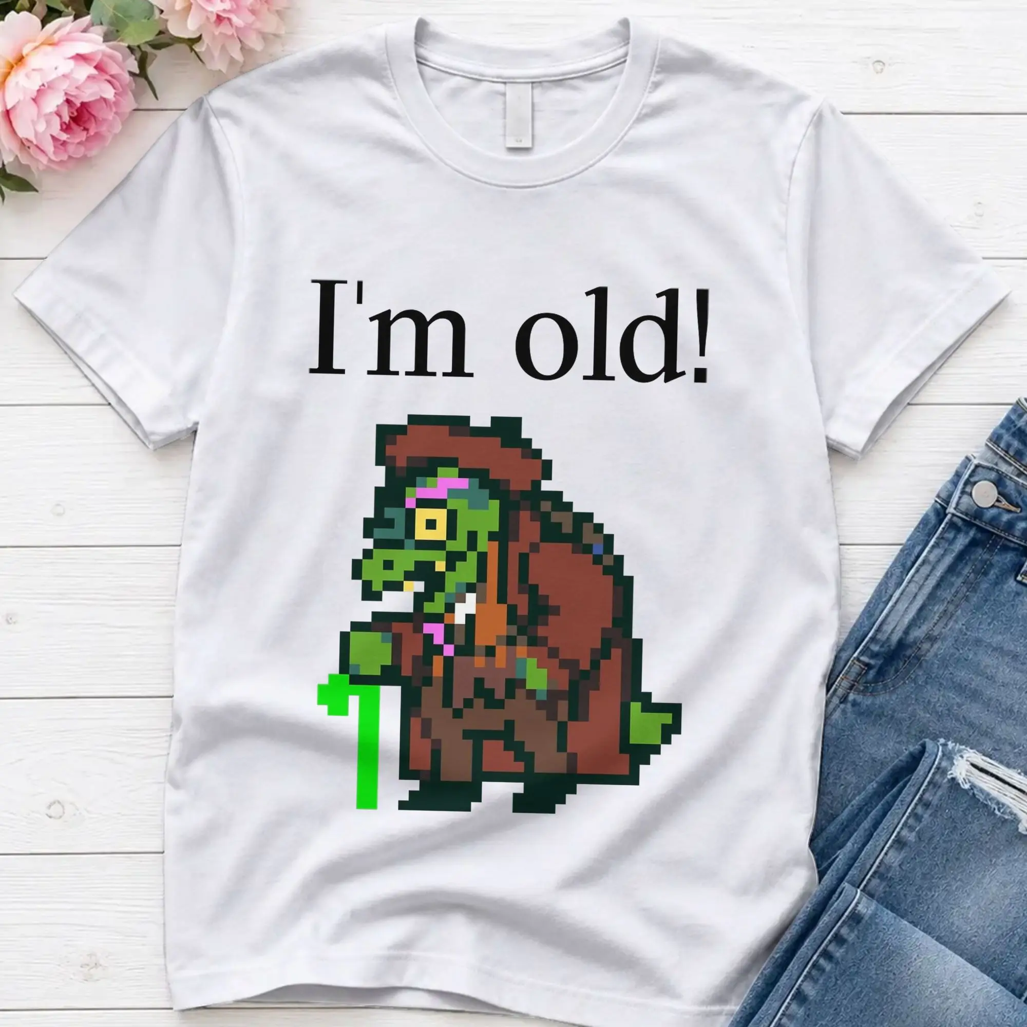 I'M Old! Gerson Boom  T Shirt Summer D-Deltarunes 100% Cotton T-Shirts For Men Novelty Print Tshirt Short Sleeve Vintage Tees