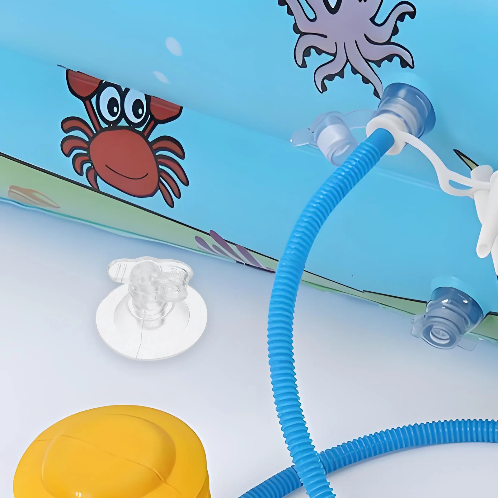 

50 Pcs Inflatable Mouth Air Inflator Nozzle Chargeable Electric Pump Nozzles Blue Compressor Adapter