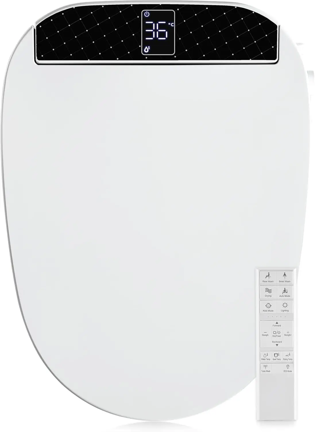 CMA210S-BX Bidet Toilet Seat With Auto Turbo Wash, Wireless Remote, The heated Toilet Seat Have Adjustable Heated Seat