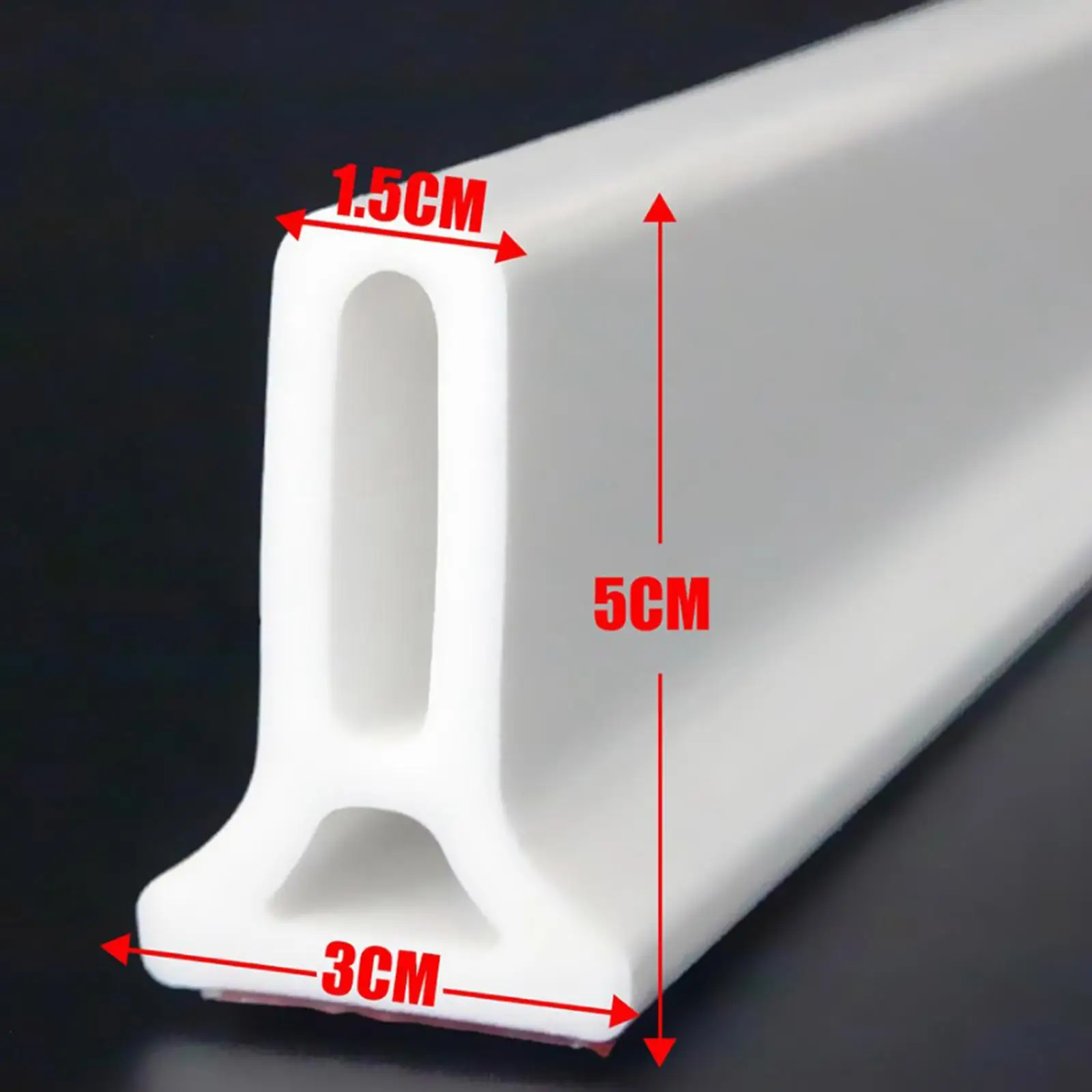 Shower Base Pan Threshold Soft Silicone Floor Transition Water Dam Seal Strip for Bathroom Use