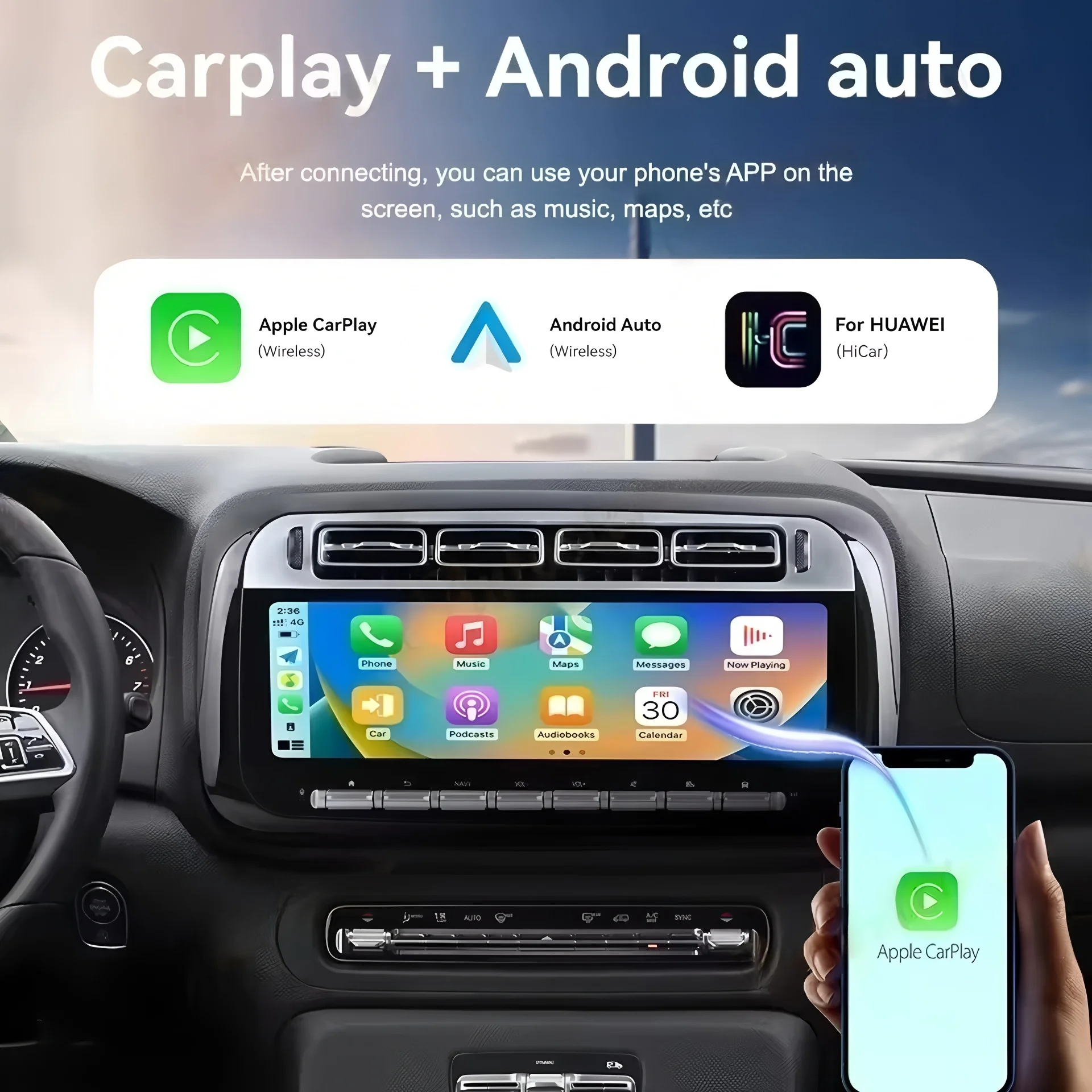 14.9 "أندرويد 14 راديو السيارة لمرسيدس بنز فيتو 2024 2025 سيارة الوسائط المتعددة مشغل فيديو ستيريو السيارات لتحديد المواقع والملاحة أبل Carplay #1